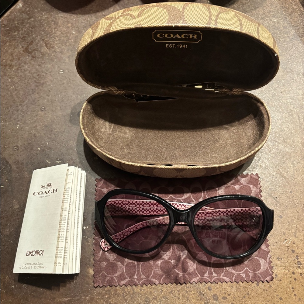 Coach GUC Women Black Sunglasses